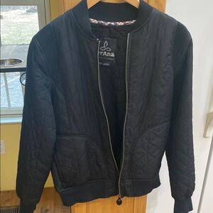 Prana Black Bomber Jacket